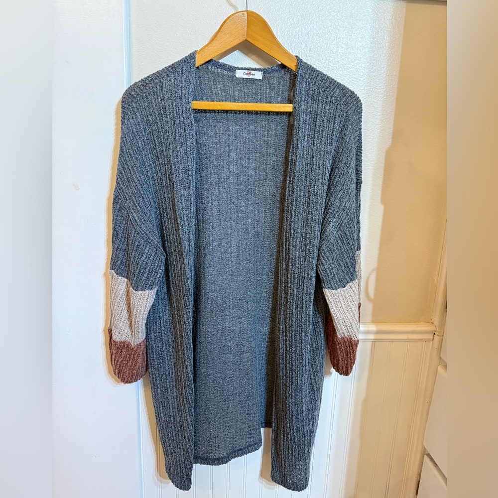 GeeGee Blue Open-Front Cardigan